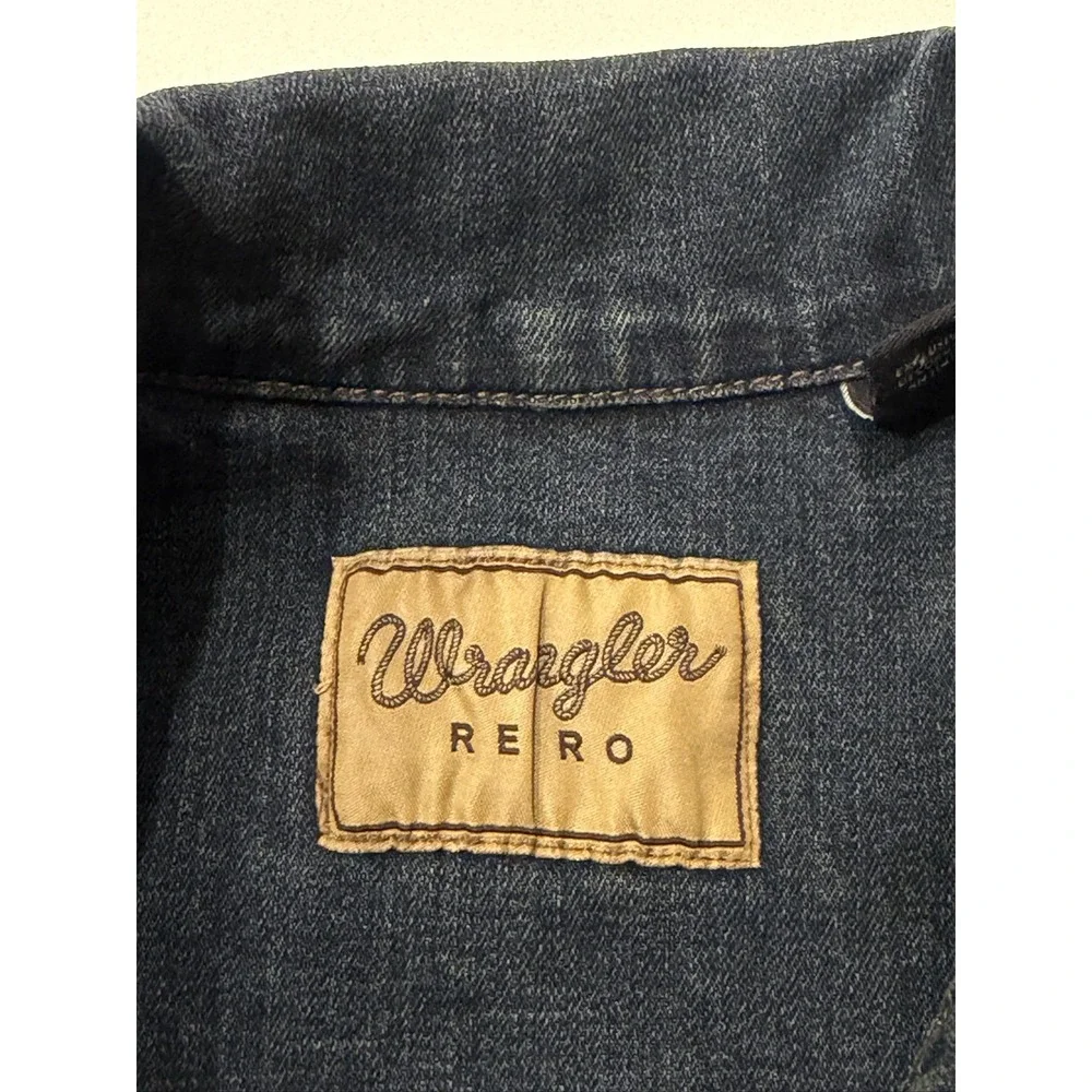 Wrangler Texas Denim Jacket WRUJ11371 Blue XL Longhorns Flannel Lined